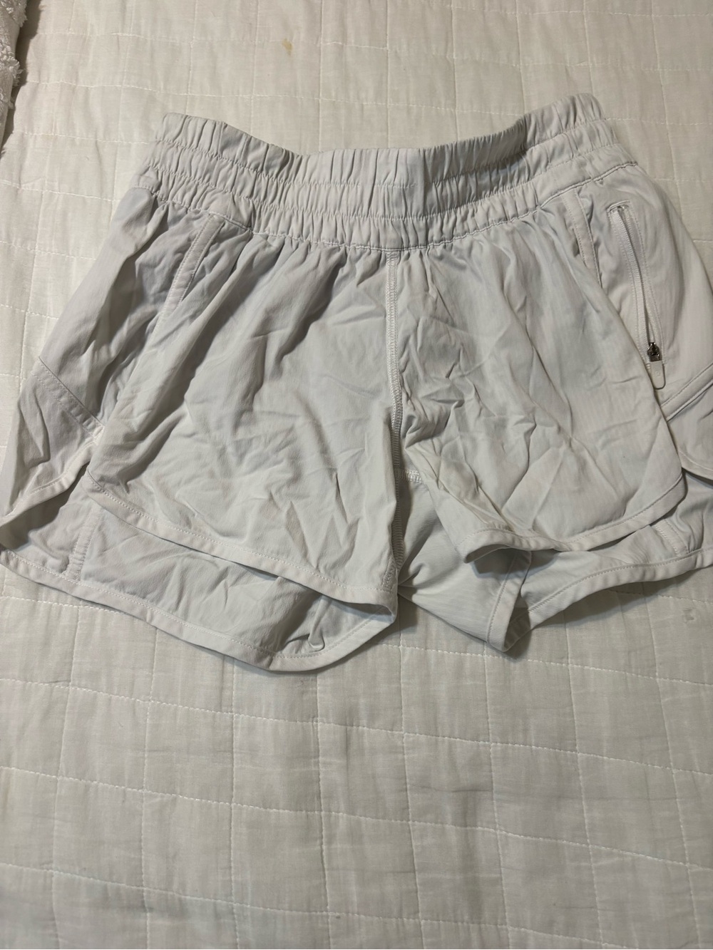 lululemon athletica white athletic shorts